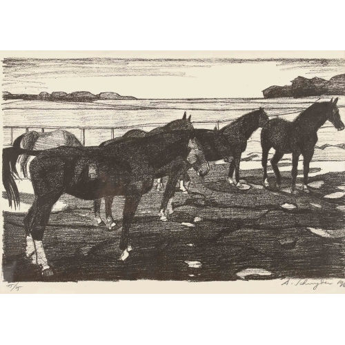 ALBERT SCHNYDER : Pferde im Jura (DOBIASCHOFSKY AUKTIONEN AG)