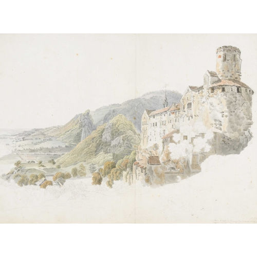 HEINRICH RIETER : 'Etude du Chateau de Pechbourg dans le Canton de Soleure' (DOBIASCHOFSKY AUKTIONEN AG)