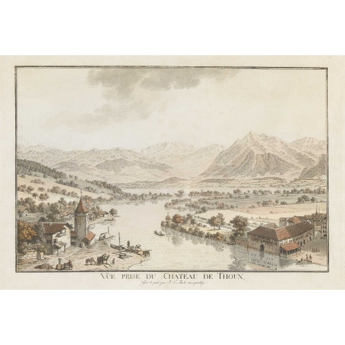 JOHANN LUDWIG ABERLI : 'V�e prise du Chateau de Thoun' (DOBIASCHOFSKY AUKTIONEN AG)