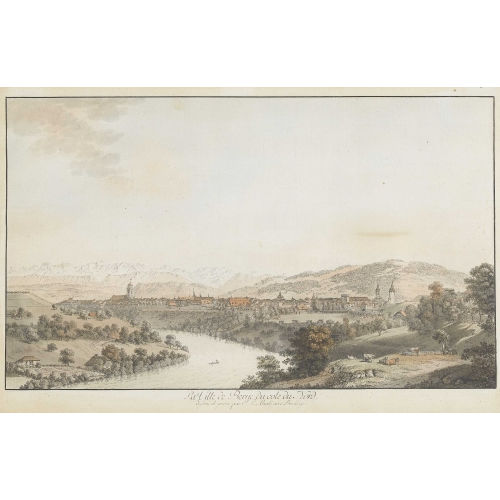 JOHANN LUDWIG ABERLI : 'La Ville de Berne du Cote du Nord' (DOBIASCHOFSKY AUKTIONEN AG)