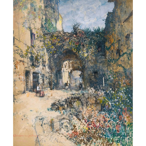 ROBERT RUSS : 'Sirmione am Gardasee' (DOBIASCHOFSKY AUKTIONEN AG)
