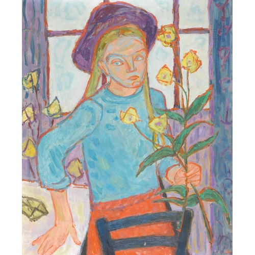 HANS JAUSLIN : 'M�dchen mit violettem Hut' (DOBIASCHOFSKY AUKTIONEN AG)