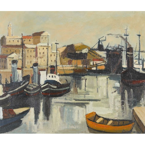 GEORGES BORGEAUD : 'Port de Savona (Italie)' (DOBIASCHOFSKY AUKTIONEN AG)