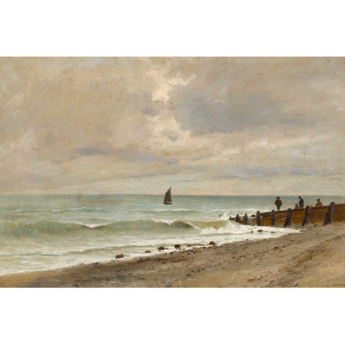 GUSTAVE EUG�NE CASTAN : Strandpartie mit Staffage (DOBIASCHOFSKY AUKTIONEN AG)