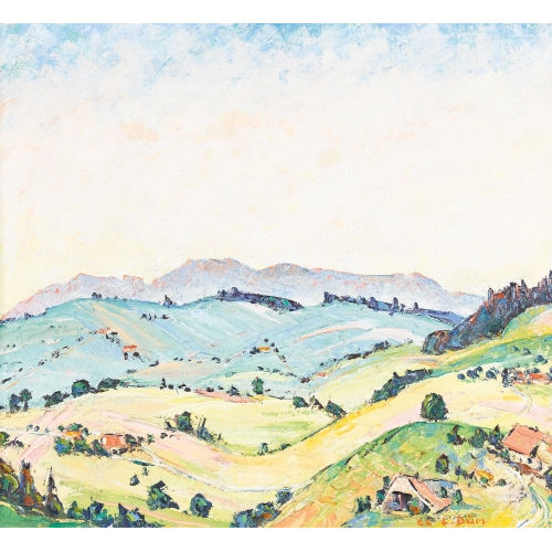 LOUIS D�RR : Sonnige Voralpenlandschaft (DOBIASCHOFSKY AUKTIONEN AG)