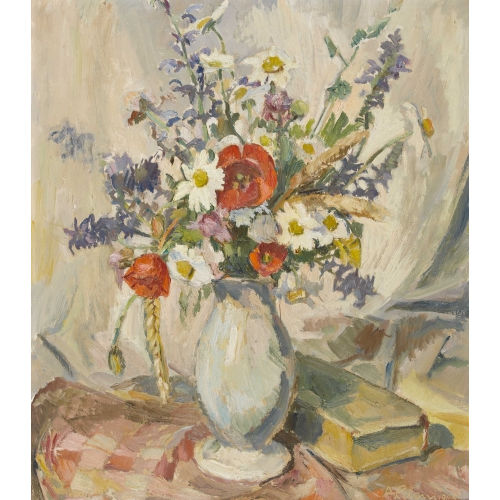 AUGUST CUENI : Feldblumenstrauss in einer Vase (DOBIASCHOFSKY AUKTIONEN AG)