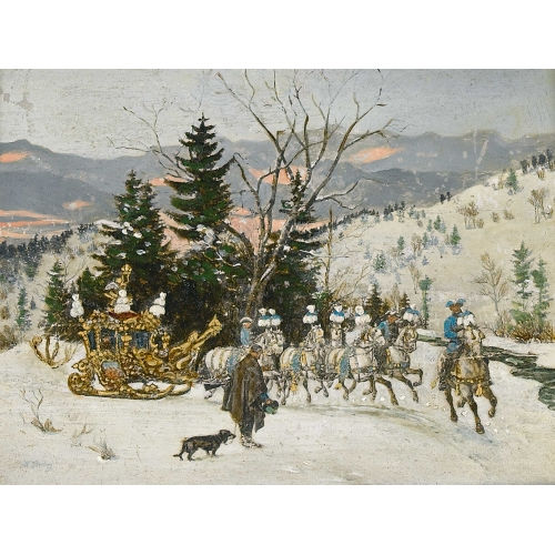 HEINRICH BRELING : Der Prunkschlitten von Ludwig II. in den Bayerischen Alpen (DOBIASCHOFSKY AUKTIONEN AG)