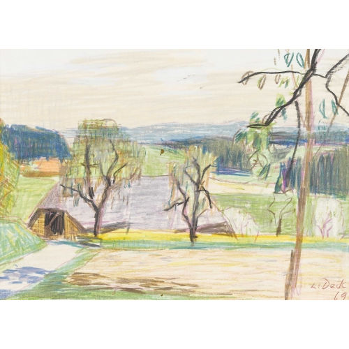 LEO DECK : Landschaft mit Bauernhaus (DOBIASCHOFSKY AUKTIONEN AG)