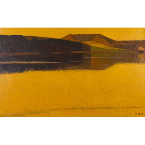 WALTER MAFLI : Paysage orange (DOBIASCHOFSKY AUKTIONEN AG)