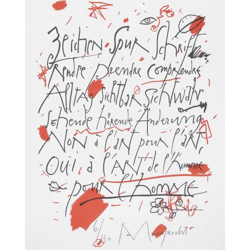 RUDOLF MUMPRECHT : 'Zeichen Spur Schrift' (DOBIASCHOFSKY AUKTIONEN AG)