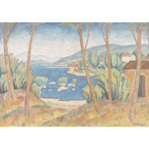 PAUL TH�OPHILE ROBERT : Bord du lac de Neuch�tel (DOBIASCHOFSKY AUKTIONEN AG)