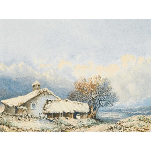 ALEXANDRE CALAME : Bauernhaus im Gebirge (DOBIASCHOFSKY AUKTIONEN AG)