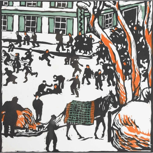 CUNO AMIET : 'Schulpause im Winter' (DOBIASCHOFSKY AUKTIONEN AG)