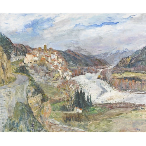 CURT MANZ : Blick auf Am�lie-les-Bains-Palalda in den Pyren�en (DOBIASCHOFSKY AUKTIONEN AG)