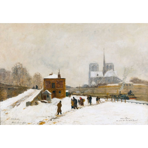 ALBERT MARIE LEBOURG : 'Notre-Dame. Vue prise du Pont de la Tournelle' (DOBIASCHOFSKY AUKTIONEN AG)