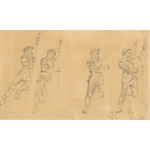 FERDINAND HODLER : Studie zu 'Aufstieg' (DOBIASCHOFSKY AUKTIONEN AG)