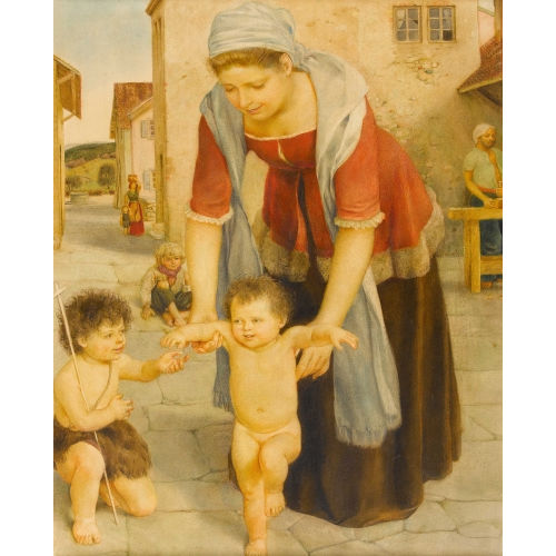 LOUIS RIVIER : Die ersten Schritte Jesu mit Johannes dem T�ufer (DOBIASCHOFSKY AUKTIONEN AG)