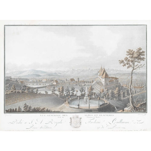CASPAR WOLF : 'Vue g�n�rale des Alpes et Glacieres Prise du Chateau de Worb' (DOBIASCHOFSKY AUKTIONEN AG)