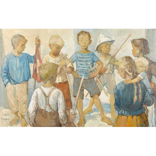 KARL SCHENK : Spielende Kinder (DOBIASCHOFSKY AUKTIONEN AG)