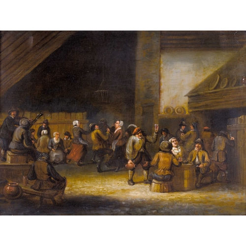 DAVID II TENIERS : Fr�hliche Schenkenszene mit Tanzenden (DOBIASCHOFSKY AUKTIONEN AG)