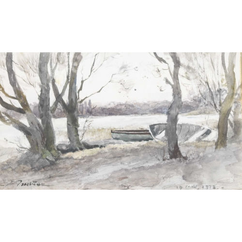 PAUL BOUVIER : Ufer bei Auvernier (DOBIASCHOFSKY AUKTIONEN AG)