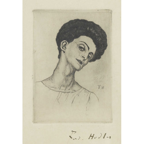 FERDINAND HODLER : Frau mit hochgestecktem Haar (DOBIASCHOFSKY AUKTIONEN AG)
