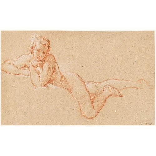FRAN�OIS BOUCHER : Jeune femme nue allong�e (DOBIASCHOFSKY AUKTIONEN AG)