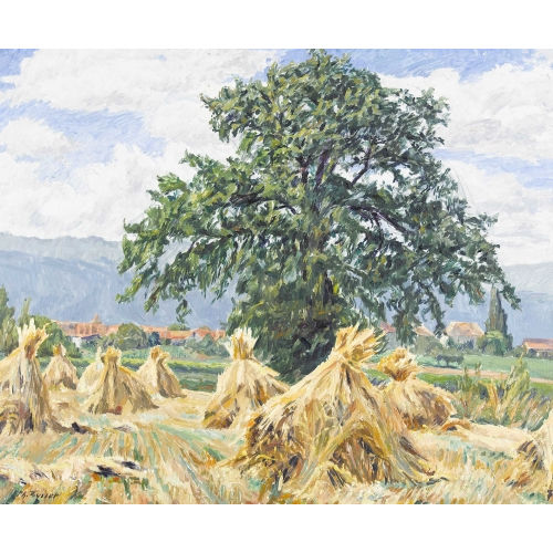 PHILIPPE ZYSSET : Getreideschober bei Blonay (DOBIASCHOFSKY AUKTIONEN AG)