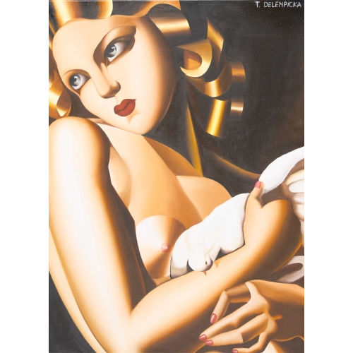TAMARA DE LEMPICKA : Frau mit Taube (DOBIASCHOFSKY AUKTIONEN AG)