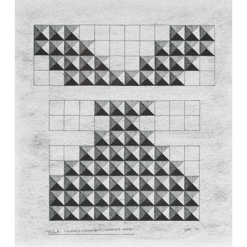 JAKOB BILL : 'Kleines Monument, Schwarz-Weiss' (DOBIASCHOFSKY AUKTIONEN AG)