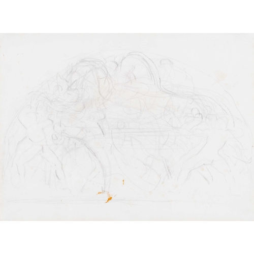 FERDINAND HODLER : Studie zu 'Schlacht bei Murten' (DOBIASCHOFSKY AUKTIONEN AG)
