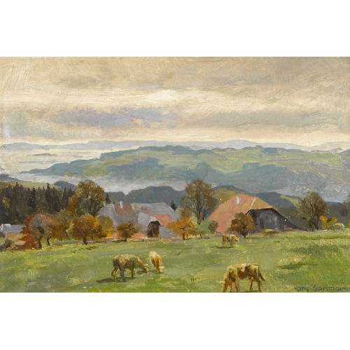 HANS GARTMEIER : Weidende K�he (DOBIASCHOFSKY AUKTIONEN AG)