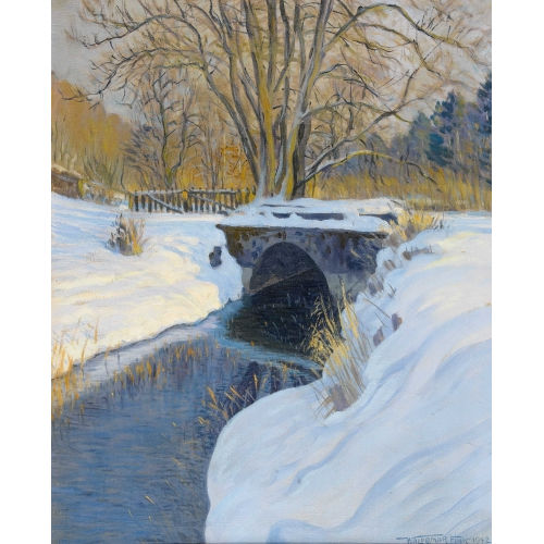 WALDEMAR THEOPHIL FINK : 'Wintersonne' (DOBIASCHOFSKY AUKTIONEN AG)