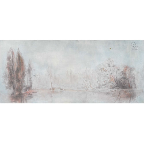 HANS J�RG LIMBACH : 'Bridge over pond' (DOBIASCHOFSKY AUKTIONEN AG)