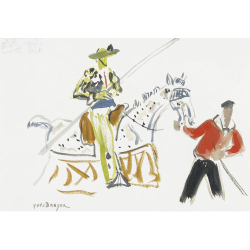 YVES BRAYER : Don Quijote zu Pferd und Sancho Panza (DOBIASCHOFSKY AUKTIONEN AG)