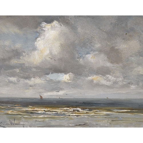 KEES VAN (AUCH CORNELIS ANTHONIJ) WANING : Boote auf st�rmischer See (DOBIASCHOFSKY AUKTIONEN AG)