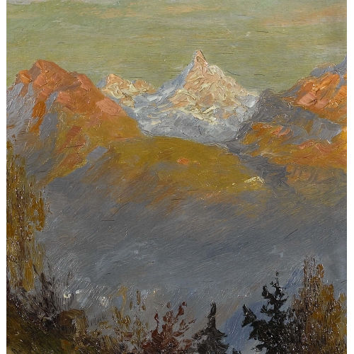 HANS CASPAR ULRICH : Der Walliser Besso im Abendrot (DOBIASCHOFSKY AUKTIONEN AG)