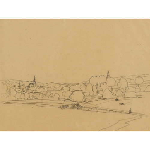 ANDR� DERAIN : Landschaft mit Dorf (DOBIASCHOFSKY AUKTIONEN AG)