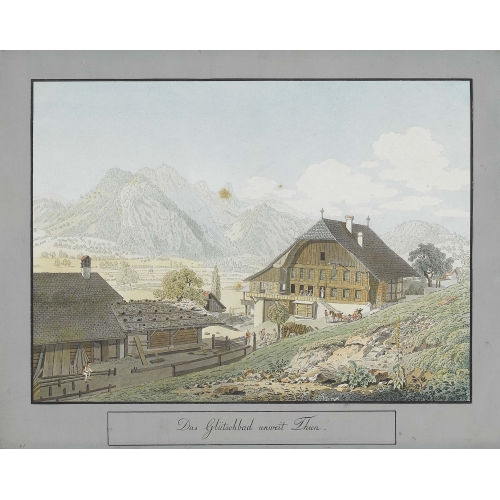 RUDOLF FOLLENWEIDER : 'Das Gl�tschbad unweit Thun' (DOBIASCHOFSKY AUKTIONEN AG)