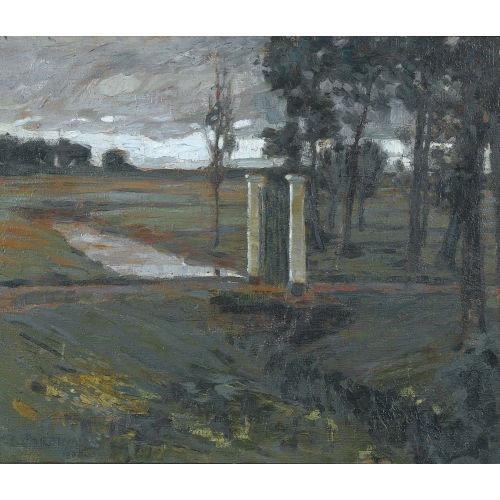 EMIL CARDINAUX : Herbstliche Landschaft mit Tor (DOBIASCHOFSKY AUKTIONEN AG)