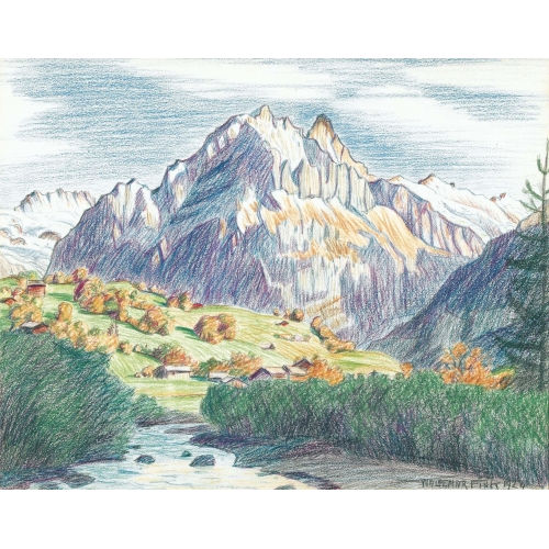 WALDEMAR THEOPHIL FINK : 'Herbst in Grindelwald' (DOBIASCHOFSKY AUKTIONEN AG)