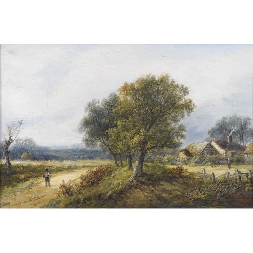 JOSEPH THORS : Landschaftspartie mit Wanderer (DOBIASCHOFSKY AUKTIONEN AG)