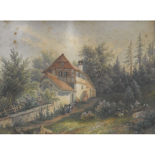 JOHANN BAPTIST MARZOHL : Waldlandschaft mit Bauernhaus (DOBIASCHOFSKY AUKTIONEN AG)