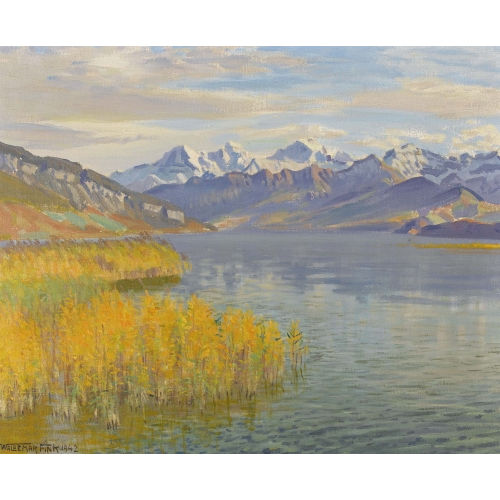 WALDEMAR THEOPHIL FINK : 'Herbststimmung am Thunersee' (DOBIASCHOFSKY AUKTIONEN AG)
