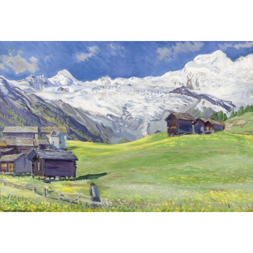 WALDEMAR THEOPHIL FINK : 'Fr�hsommermorgen bei Saas-Fee' (DOBIASCHOFSKY AUKTIONEN AG)
