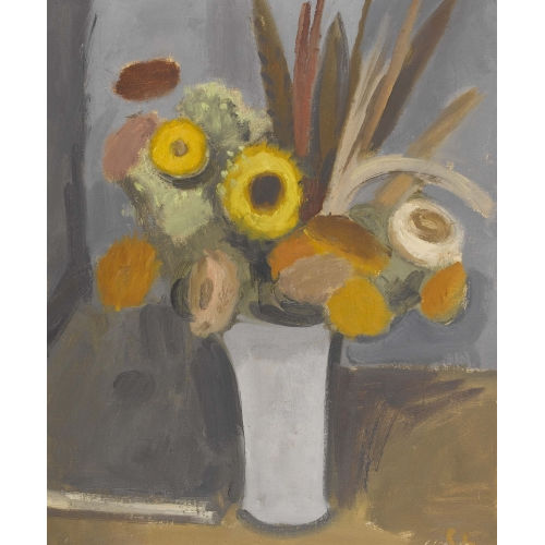 CLAUDE LOEWER : Stillleben mit Trockenblumen in einer Vase (DOBIASCHOFSKY AUKTIONEN AG)