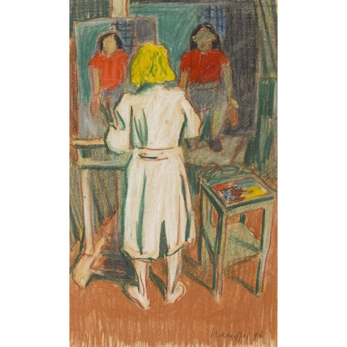 FRED STAUFFER : Atelierszene (DOBIASCHOFSKY AUKTIONEN AG)