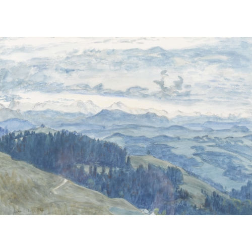 BRUNO HESSE : 'Berner Alpen von der L�dern aus' (DOBIASCHOFSKY AUKTIONEN AG)