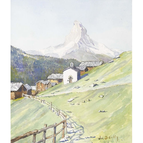 JOHN BAILLY : 'Findelen/Valais' (DOBIASCHOFSKY AUKTIONEN AG)