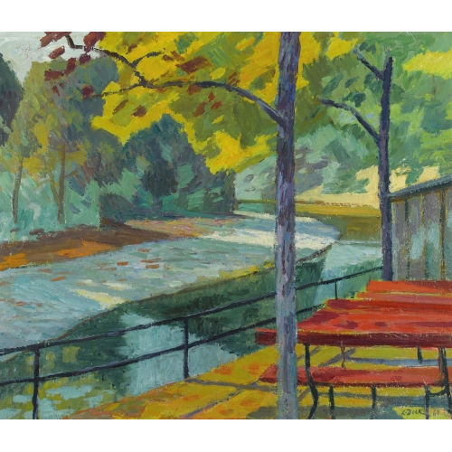 LEO DECK : Aare-Terrasse bei Reichenbach (DOBIASCHOFSKY AUKTIONEN AG)